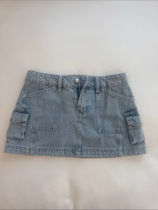 Prada Dresses & Skirts - Prada Light Blue Denim Cargo Mini Skirt